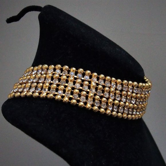 SOLD EBAY Kenneth Jay Lane Vintage Rhinestone Choker - Picture 3 of 9